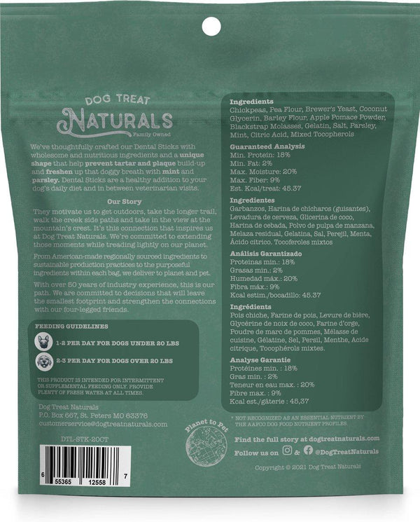 Dog Treat Naturals Superfood Veggie Fresh Dental Sticks Dog Treats