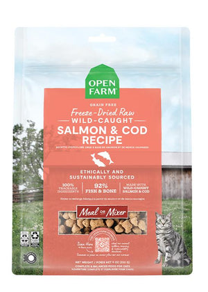 Open Farm Wild-Caught Salmon & Cod Morsels Raw Recipe Freeze-Dried Raw Cat Food