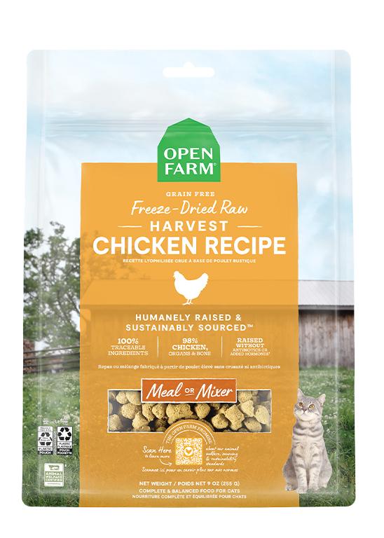 Open Farm Harvest Chicken Morsels Raw Recipe Freeze-Dried Raw Cat Food