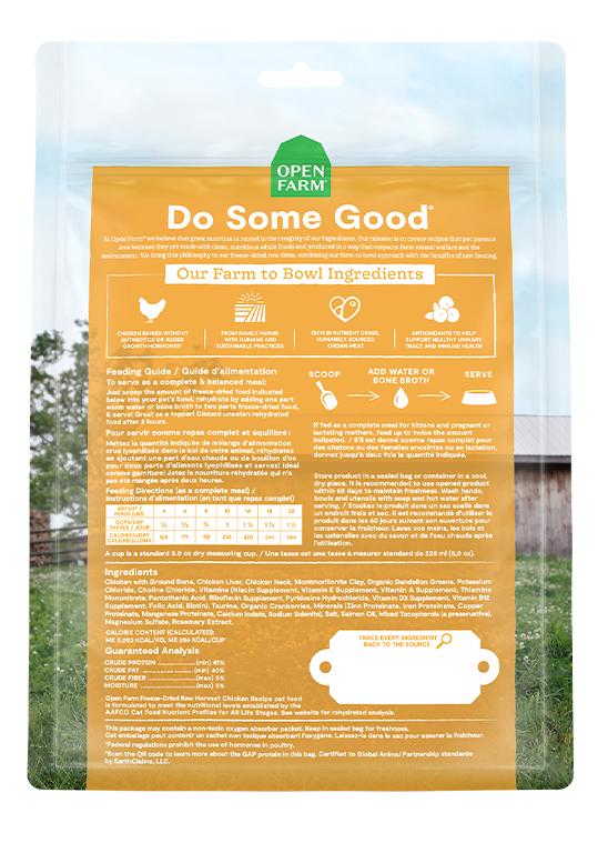 Open Farm Harvest Chicken Morsels Raw Recipe Freeze-Dried Raw Cat Food