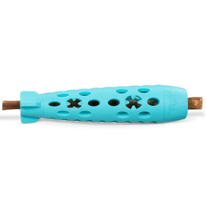 Messy Mutts Totally Pooched Stuff'n Chew Stick Jouet pour chien Bleu sarcelle