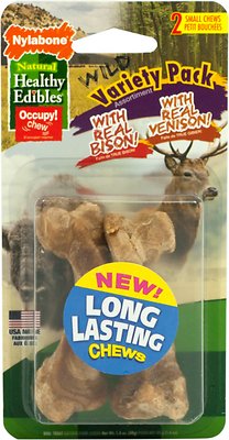 Nylabone Natural Healthy Edibles Variety Pack Bison & Venison Dog Treats