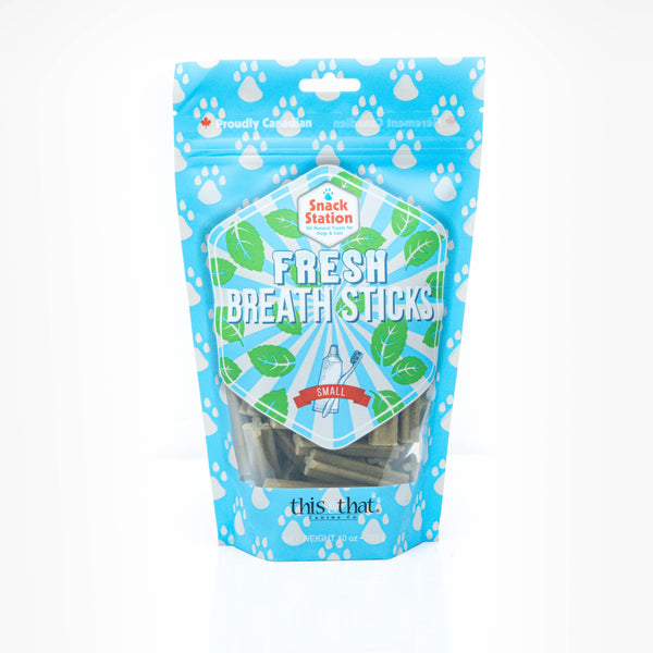 This & That Snack Station Fresh Breath Sticks Dog Treats, Small