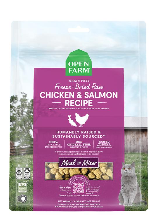 Open Farm Chicken & Salmon Morsels Raw Recipe Freeze-Dried Raw Cat Food