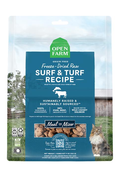 Open Farm Morsels Surf & Turf Recette crue nourriture pour chats lyophilisée
