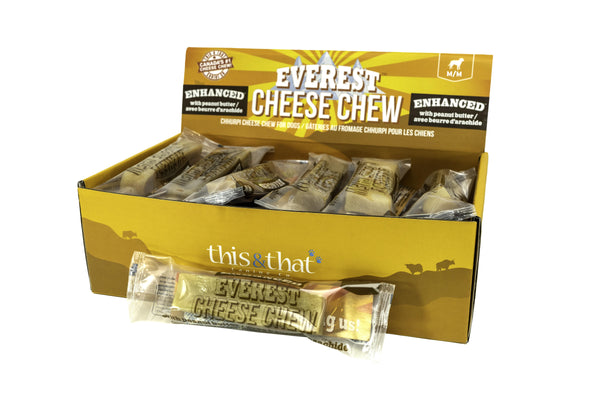 This & That Enhanced Everest Cheese Chew with Peanut Butter Dog Treats (CA), Medium