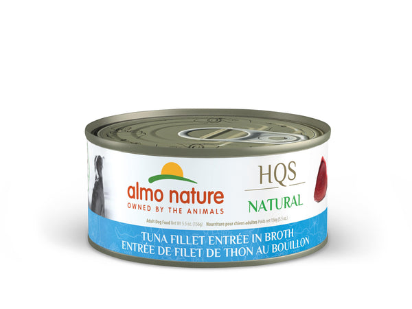 Almo Nature HQS Entrée naturelle de filet de thon en bouillon, pâtée pour chiens