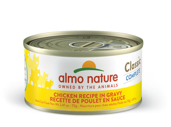 Almo Nature Classic Complete Chicken Recipe in Gravy Wet Cat Food Can