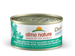 Almo Nature Classic Complete Tuna Recipe with Salmon in Soft Aspic Wet Cat Food Can