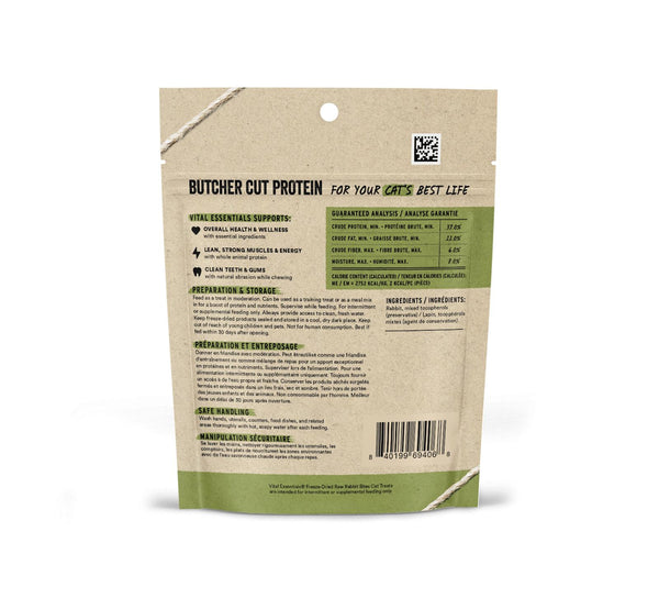 Vital Essentials Rabbit Bites Freeze-Dried Raw Cat Treats