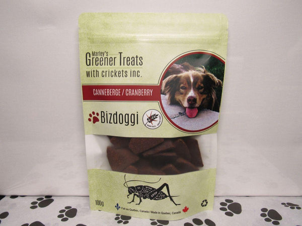 Marley's Greener Treats Crickets Cranberry Dog Treats