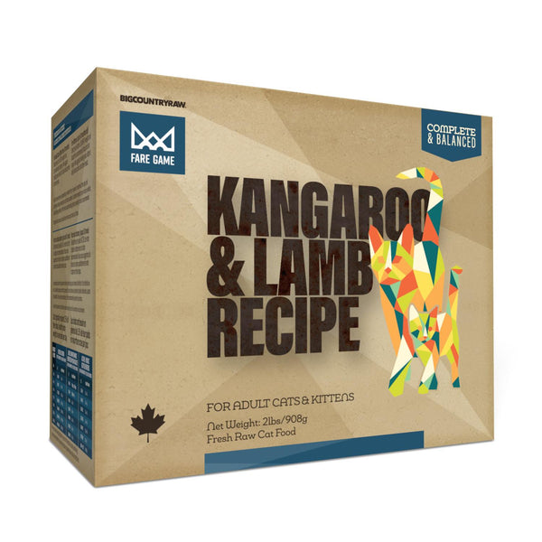 Big Country Raw Fare Game Kangourou & Agneau congelé pour chats
