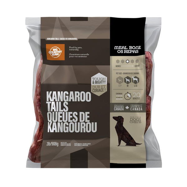 Big Country Raw Queue de kangourou congelée pour chiens