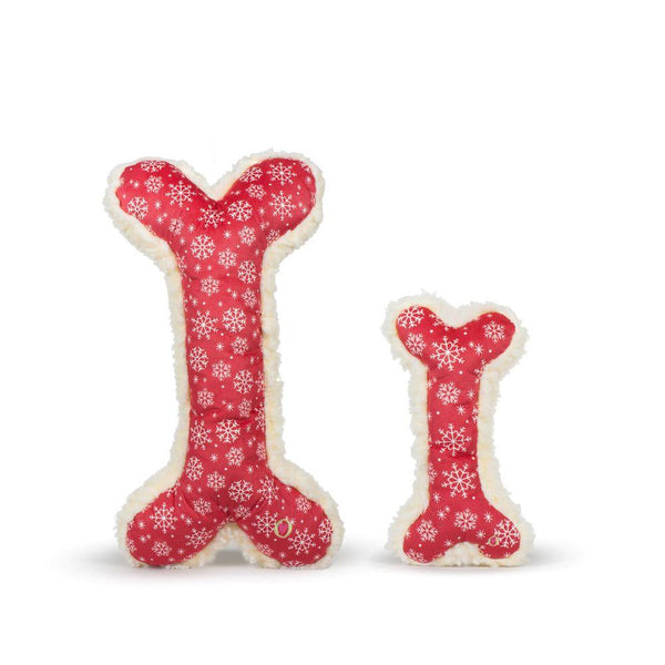 HuggleHounds Jingle all the Way Snowflake Bone Dog Toy