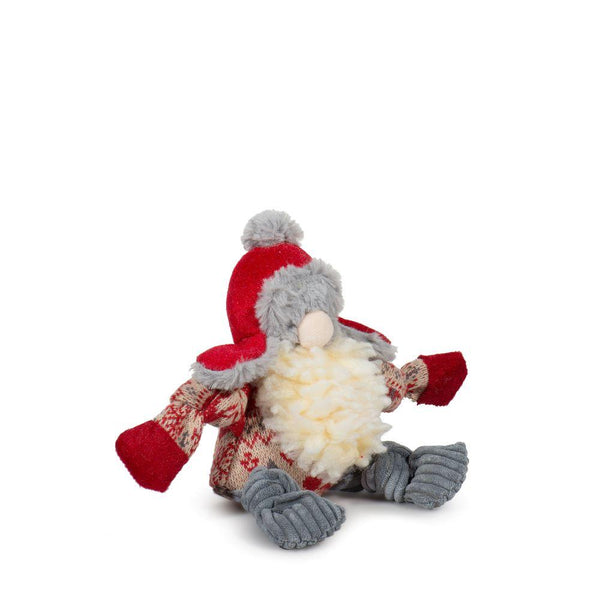 HuggleHounds Trapper Hat Santa Gnome Knottie Dog Toy