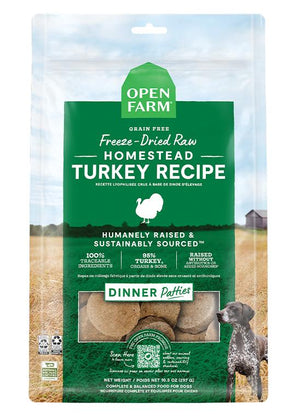 Open Farm Homestead Turkey Recipe Dinner Patties Freeze-Dried Raw Dog Food