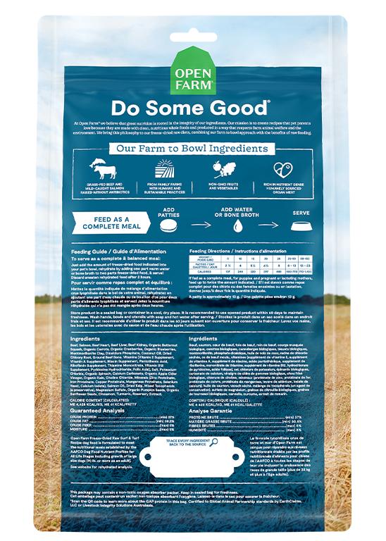 Open Farm Surf & Turf Recipe Dinner Patties Freeze-Dried Raw Dog Food