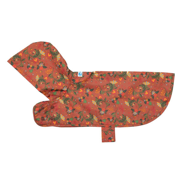 RC Pets Packable Rain Dog Poncho, Clay Floral