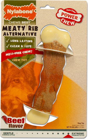 Nylabone DuraChew Meaty Rib Alternative Beef Flavored Dog Chew Toy, Giant