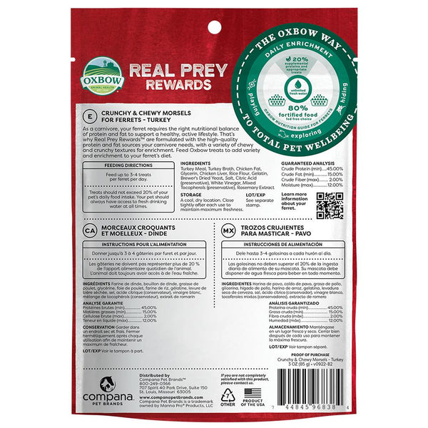 Oxbow Real Prey Rewards Turkey Ferret Treats