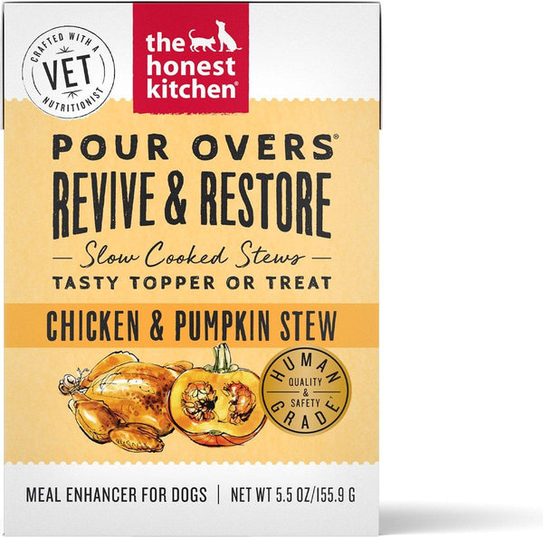 The Honest Kitchen Functional Pour Overs Revive & Restore Chicken & Pumpkin Stew Meal Enhancer for Dogs