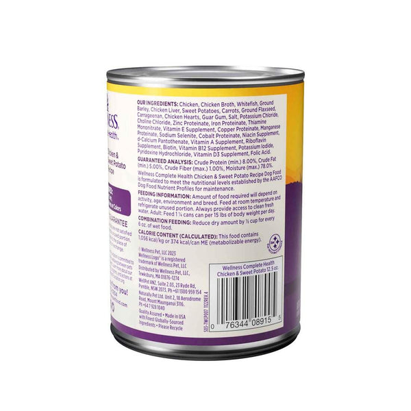 Wellness Complete Health Chicken & Sweet Potato Wet Dog Food Can