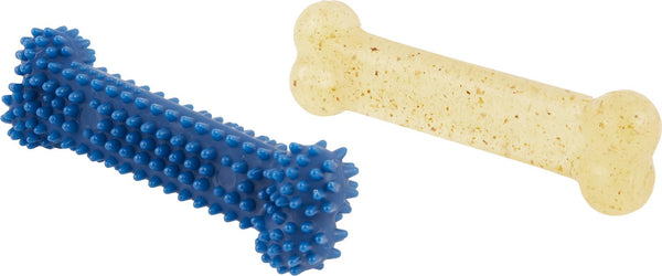 Nylabone dentaire Chew & FlexiChew Lot de 2 jouets en os pour chien