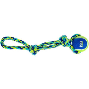 Zeus K9 Fitness Rope Tug with Tennis Ball Dog Toy
