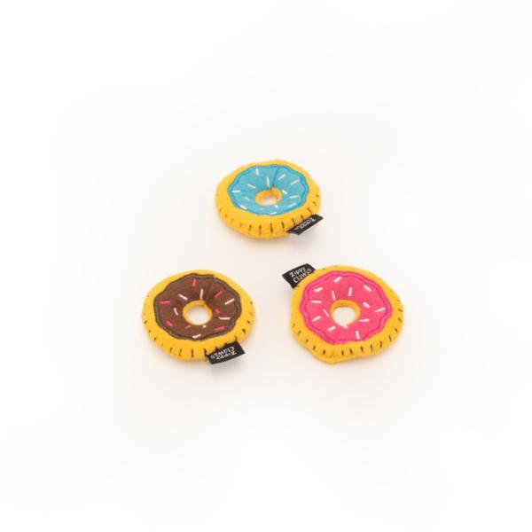 ZippyPaws ZippyClaws Mini Donutz Jouet pour chat, lot de 3euds miniatures ZippyClaws ZippyPaws Mini Donutz Jouet pour chat, lot de 3pcs.