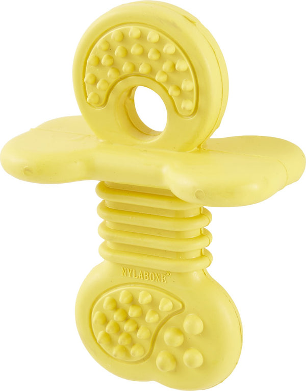 Nylabone Puppy Chew Jouet de dentition en caoutchouc pour chien Taille S Jaune