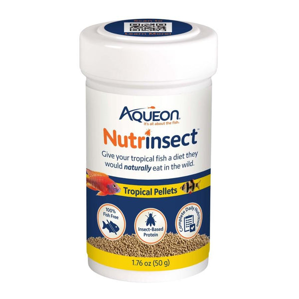 Aqueon Nutrinsect Fish-Free Tropical Pellets Fish Food