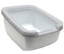Catit Bac avec bord Littershield pour chats, gris.