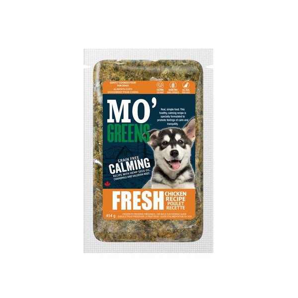 Mo' Greens Poulet apaisant Nourriture pour chiens surgelée doucement cuite