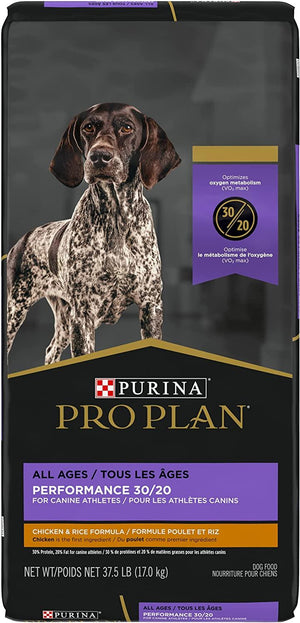 Purina Pro Plan Sport Performance 30/20 Formule au poulet et riz Toutes tailles Croquettes pour chiens (CA)