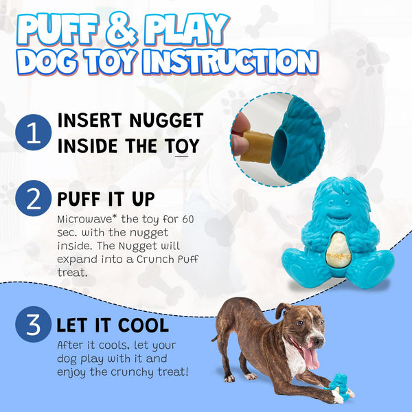 Yeti Puff & Play Yeti Dog Toy, Blue