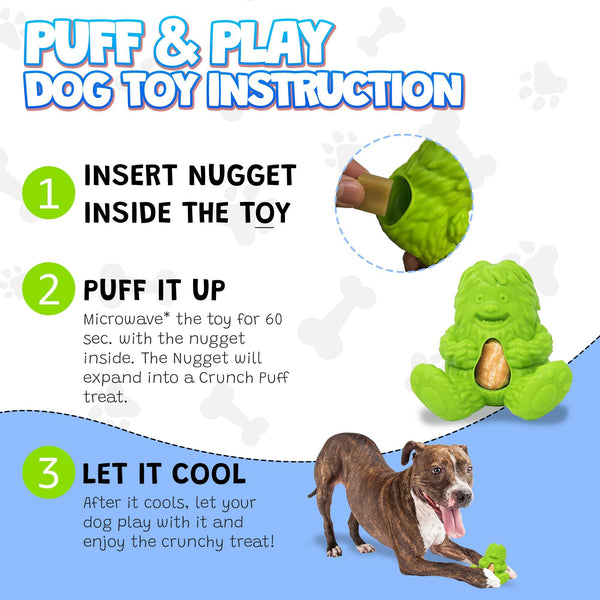 Yeti Puff & Play Yeti Dog Toy, Green