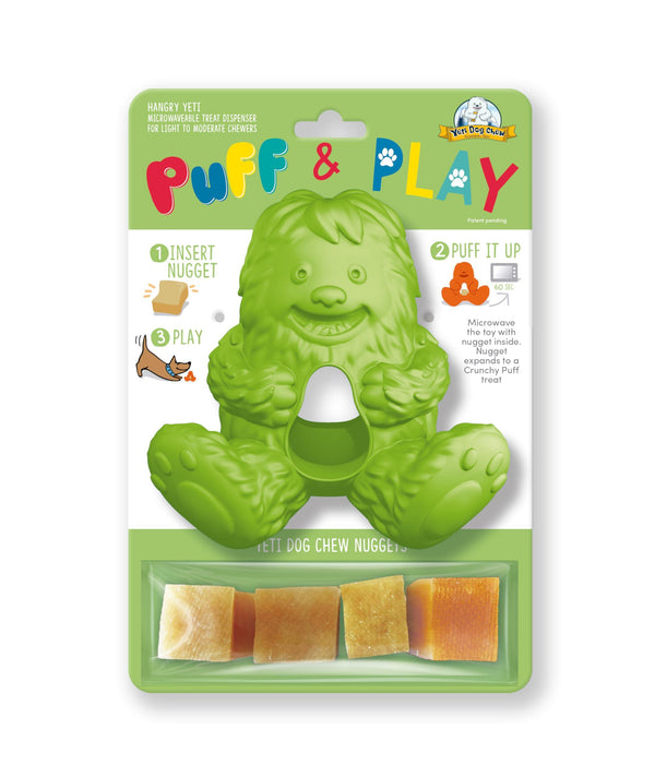 Yeti Puff & Play Yeti Dog Toy, Green