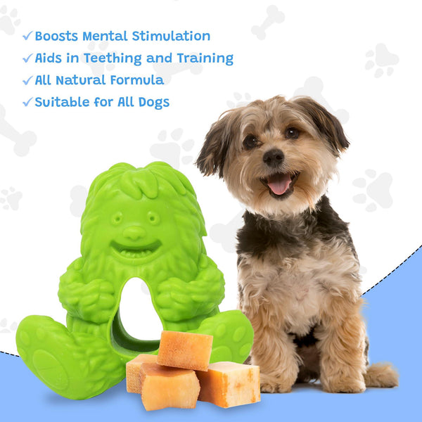 Yeti Puff & Play Yeti Dog Toy, Green