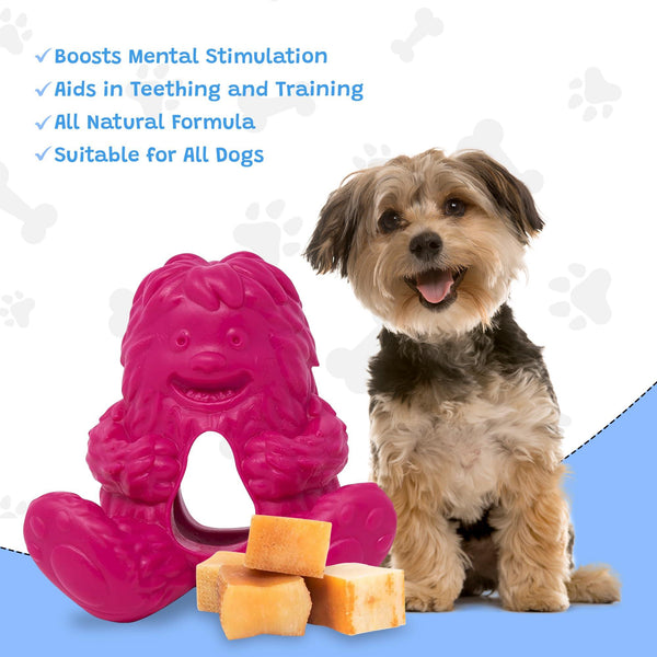 Yeti Puff & Play Yeti Dog Toy, Pink