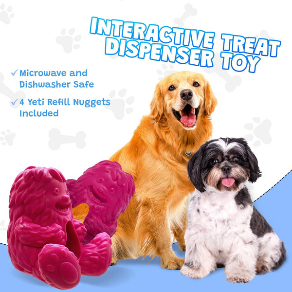Yeti Puff & Play Yeti Dog Toy, Pink