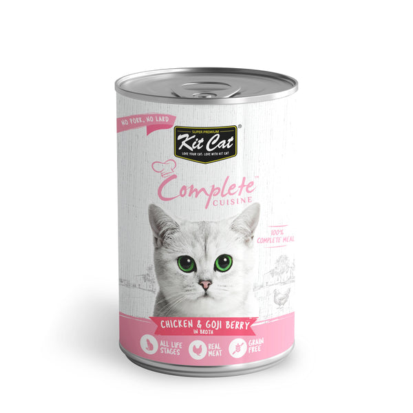 Kit Cat Complete Cuisine Chicken & Goji Berry in Broth Wet Cat Food Can