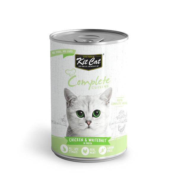 Kit Cat Cuisine complète au poulet et blanchaille pour chat