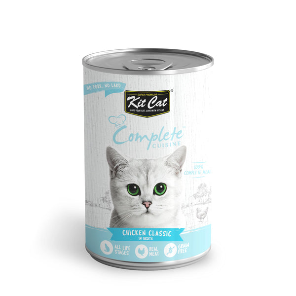 Kit Cat Complete Cuisine Chicken Classic in Broth Wet Cat Food Can