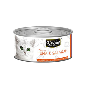 Kit Cat Deboned Tuna & Salmon Toppers Wet Cat Food Can