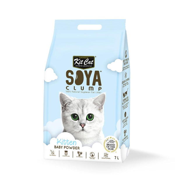 Kit Cat Soya Clump de soya litière pour chats, poudre pour bébé