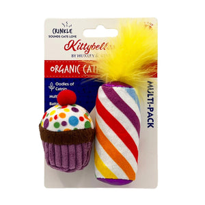 Huxley & Kent Kittybelles Mewow Cupcake & Candle Cat Toy