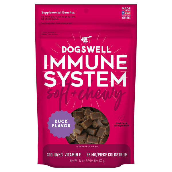 Dogswell Friandises molles et mâchouillables Immune System au canard pour chiens