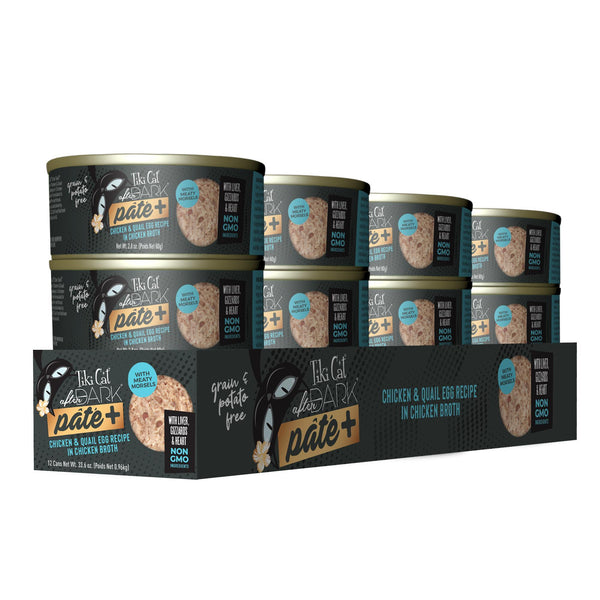 Tiki Cat After Dark Pate+ Poulet et œuf de caille Nourriture humide pour chats