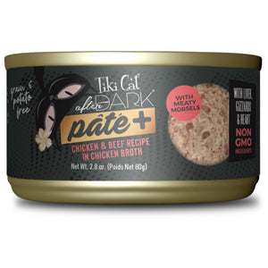 Tiki Cat After Dark Pate+ Chicken & Beef Wet Cat Food Can