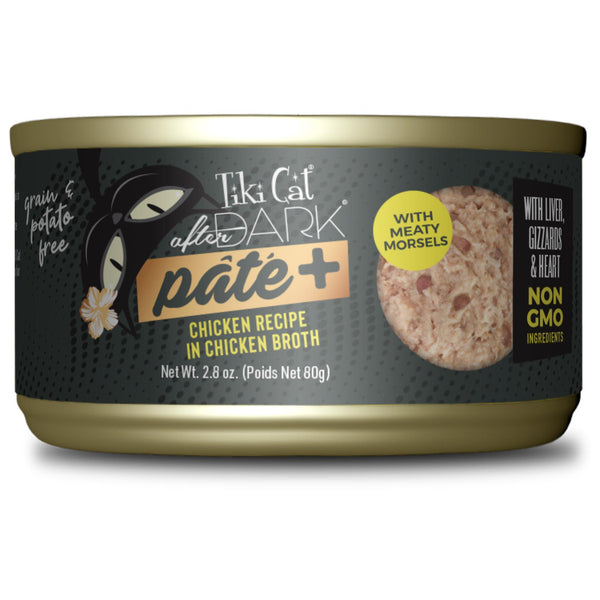 Tiki Cat After Dark Pate+ Chicken Wet Cat Food Can